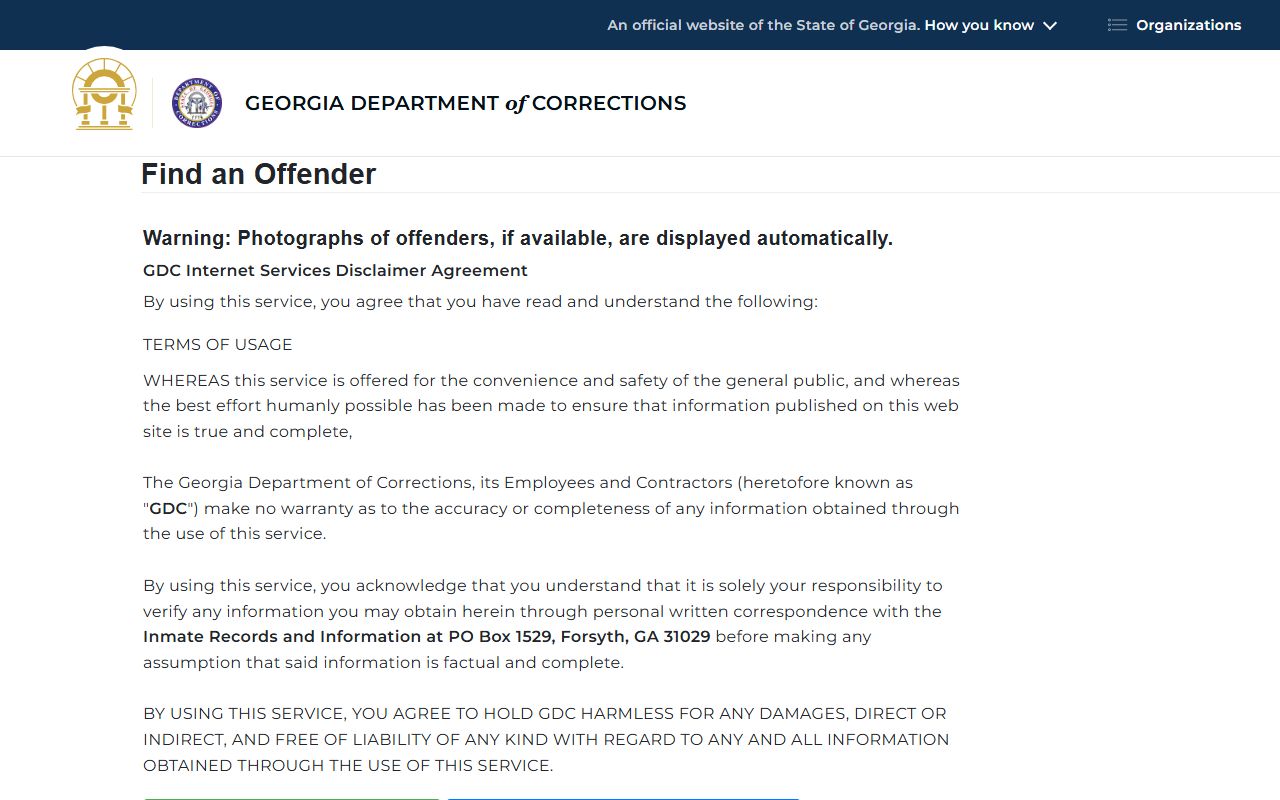 Cobb County criminal court records Georgia Department of Corrections offender query