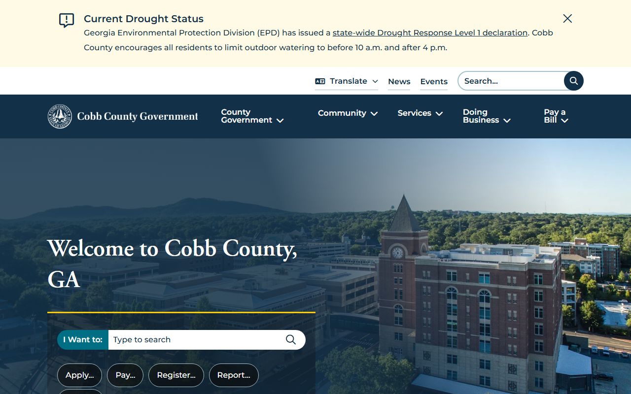 Cobb County court records county government homepage