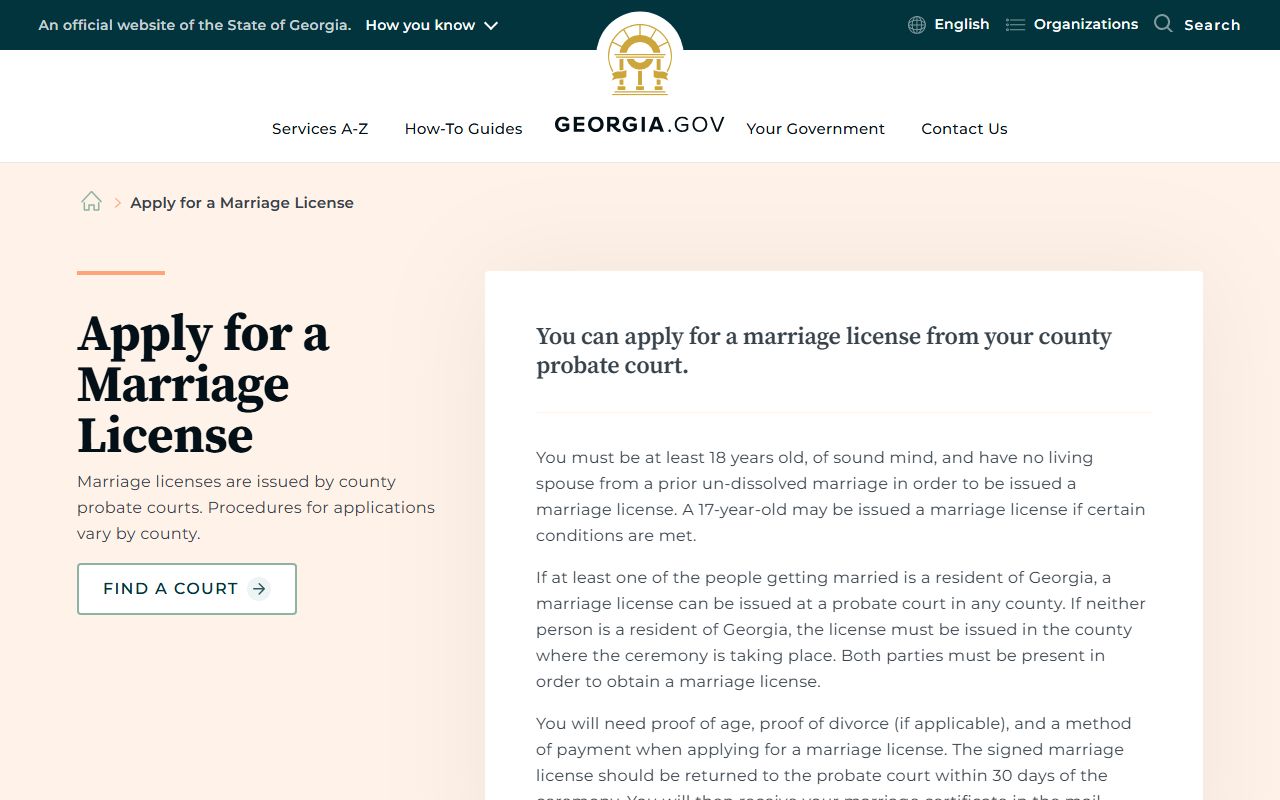 Cobb County marriage records Georgia marriage license overview